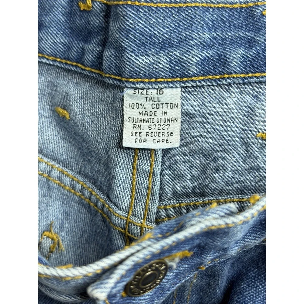 Woman's Size 16‎ Open Trails Tapered Leg Jeans Blue Cotton High Rise Pants Denim